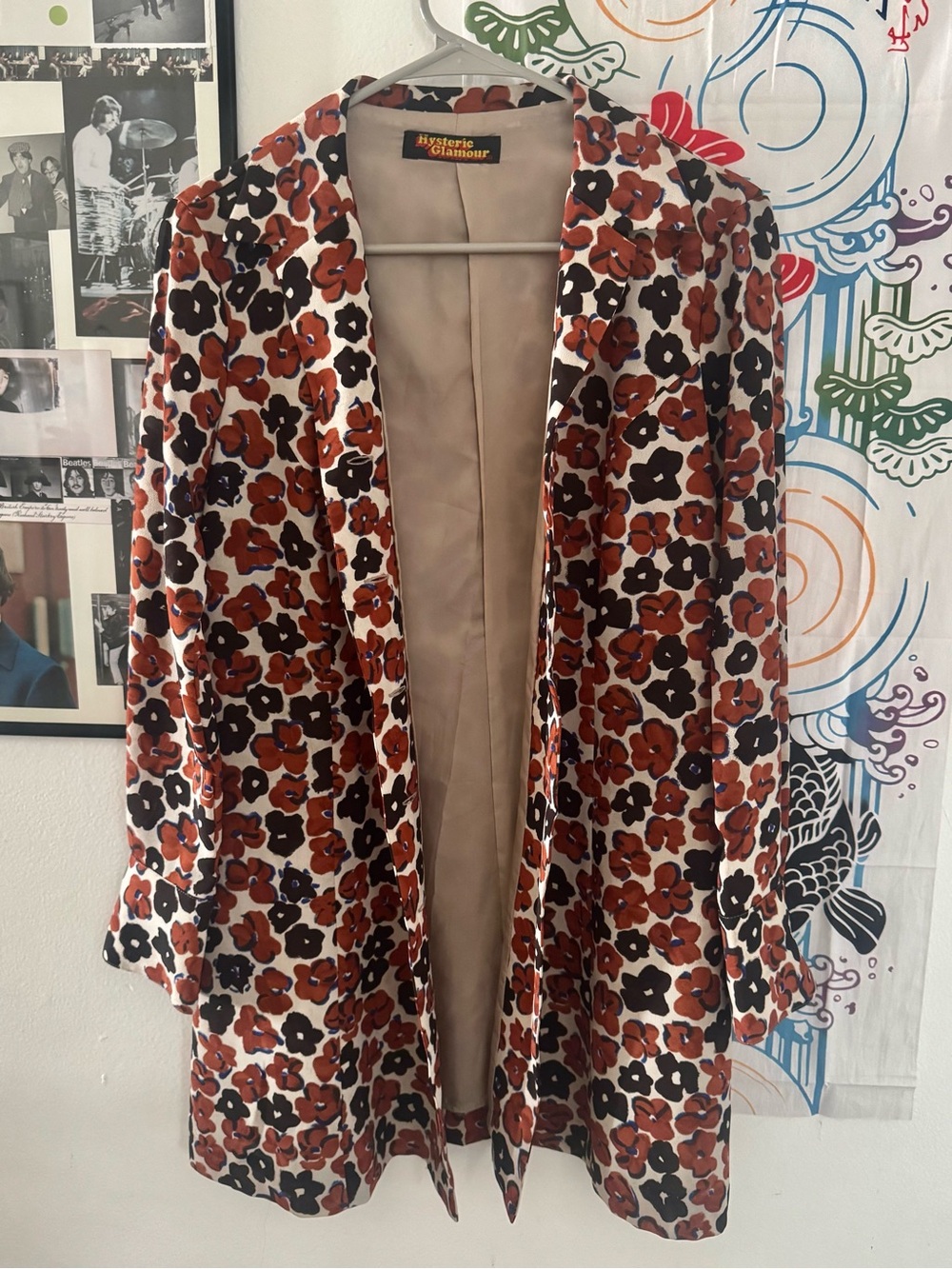 Hysteric Glamour Floral 1970s style long blazer